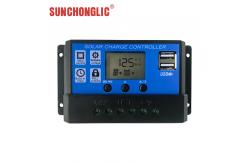China 12v / 24v  pwm solar charger controllers 5v / 2a usb output  supplier