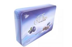 China Personalized Rectangle Cookie Tin Cans 350g Chocolate Packing Container supplier