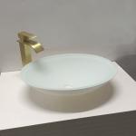 Modern Glass Top Wash Basin Sleek Design Scratch Resistant Surface for sale