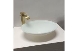 China Modern Glass Top Wash Basin Sleek Design Scratch Resistant Surface supplier