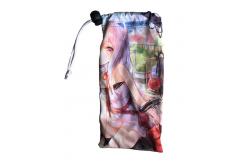 China 2024 soft microfiber eyeglasses pouch with string rope and own design logo supplier