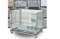 China Silver Heavy Duty 800kg Mesh Storage Baskets Stackable Wire supplier