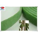 Green Double Sided Hook And Loop Tape , Sticky hook loop tape custom printed for sale
