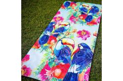 China Sublimated Polyester Microfiber Double Sided Sand Free Beach Towel Custom Logo supplier
