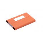 Debossing Name Card Holder Magnetic Closure Zinc Alloy Pu Leather Card Holder for sale