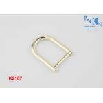 Light Gold Retangle D Ring Buckle Polished Hanging Plating For Skinny Belt for sale