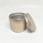 Tea Aluminum Tin Plate Cans Screw Top Round Candle Spice Tins Containers for sale