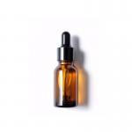 Wholesale Amber Glass Essential Bottle With Plastic Black Dropper Cap for sale