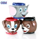 Custom 3d Plastic Cartoon Animal Ice Cream Cup OEM Design 3d Anime Cup for sale