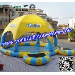 PVC Flexible Kids Cool  Inflatable Pool Toys With Tent Cover for sale