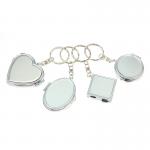 Blank Sublimation Keychain Mirror Photo Pocket Compact Mirror for sale
