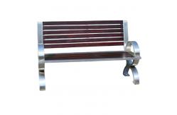 China Stainless Outdoor Metal Bench 3 Seater Garden Bench Metal Wood supplier