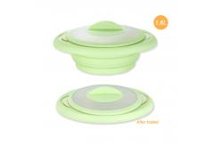 China 1600ml Foldable Silicone Food Steamer With Lid supplier