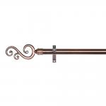 Iron Pipe Curtain Rods With Flower Shape Finial For Bedroom for sale