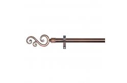 China Iron Pipe Curtain Rods With Flower Shape Finial For Bedroom supplier