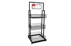 China Customized Gift Display Stand Wire Mesh Display Rack For Grocery Double Sided supplier