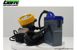 China Laser Engraving LOGO Miners Cap Lamp 15000lux Flame Resistant IP68 With Cable supplier
