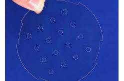 China 40/60 92% Transparent Quartz Glass Substrate With Laser Drill Holes supplier