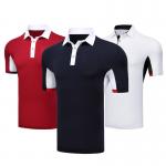 Casual Business Breathable Black Company Polo Shirt Heat Transfer Formal Style 100% Polyester for sale