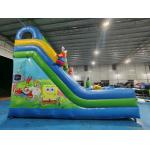 Customized PVC Inflatable Dry Slides SpongeBob Square Pants Inflatable Castle For Kids