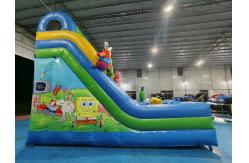 China Customized PVC Inflatable Dry Slides SpongeBob Square Pants Inflatable Castle For Kids supplier