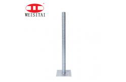 China Electro Galvanized 32mm Adjustable Screw Jack Base Solid Scaffolding U Head supplier