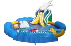 China Hot Sales Giant Inflatable Shark Water Park, Inflatable On Land Pool Water Park supplier