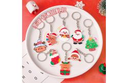 China Christmas Festival Acrylic Keychain with Metal Ring Attachment and Cute Snowman Charms supplier
