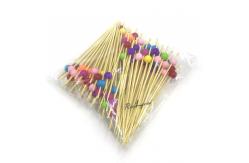 China Custom Logo Art Natural Craft Fruit Bamboo Stick Skewers supplier