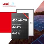 Full Black Firma longi solar Longi Solar Panel Pv Solar Panels Half Cell 430w 435w 440 Watt Solar Paneli for sale