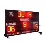 IP54 Frame Baseball Field Scoreboard , Wireless Baseball Scoreboard 110V ~ 220V for sale