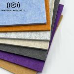 Eco Friendly Sound Acoustic Panels 9mm 12mm Thick Polyester Fiber Acoustic Panels