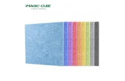 China Plain Rectangle Polyester Fiber Acoustic Panel With Straight Edge supplier