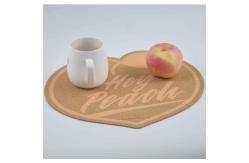 China Heart Shaped Custom Cork Placemats And Coasters Multiuse ISO supplier
