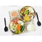 Hot & Cold Round Kraft Paper Bowls With Lids , Customized Disposable Soup Bowls for sale