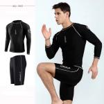 Long Sleeved Two Piece Swimsuit Men Quick Drying Training Men'S Swimwear 2 Piece for sale