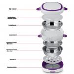 CE Electric Cooker Box 1.5L Double Tier 350W Multifunctional Lunch Box