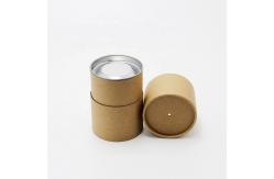 China OEM Custom Design Biodegradable Foil Inner Paper Tube Can Packaging With Metal Cover supplier