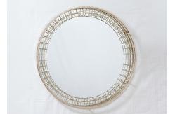 China Round Modern Wrought Handicraft Metal Wall Art Mirror supplier