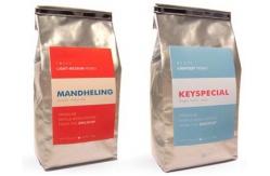 China Flat Bottom Matte Finish Aluminium Foil Pouch , Silver Tin Tie Coffee Packaging Bag supplier