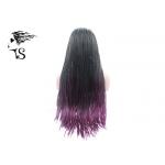 Black Ladies Synthetic Braided Wigs / Lace Front Twist Braids 28 Inch No Shedding
