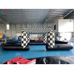 Black And White Factory Inflatable Large Track Racing Inflatable Obstacle Course