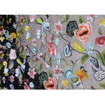 French Floral Multi Colored Lace Fabric For Evening Dress And Lace Lingerie for sale