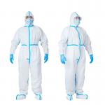 Conjoined Microporous Disposable Protective Coverall With Cap And Foot Cover for sale