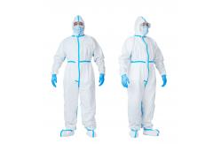 China Conjoined Microporous Disposable Protective Coverall With Cap And Foot Cover supplier