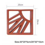 Chinese Red Decorative Terracotta Wall Tiles Brick 100mm Handmade Artistic for sale