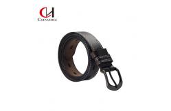 China Brown Denim Or Slacks Genuine Leather Belt With Automatic Buckle supplier