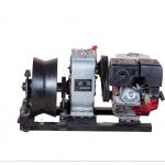 50KN Power Construction Gas Engine Powered Winch , 5 Ton Threading Machine for sale