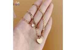China Adjustable Womens Engraved Heart Pendant Bracelet supplier