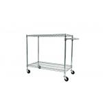 China Customized Stainless Steel ESD Wire Shelf Trolley Cart Mesh Storage Antistatic Wire Trolley manufacturer